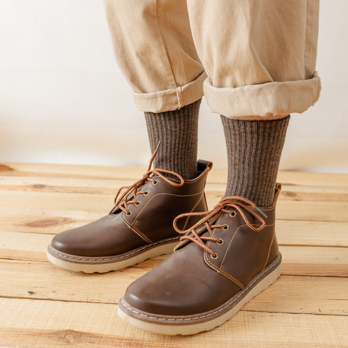 Winter thickened velvet mid-length men's terry socks tall thick socks with wool winter wholesale women's velvet socks