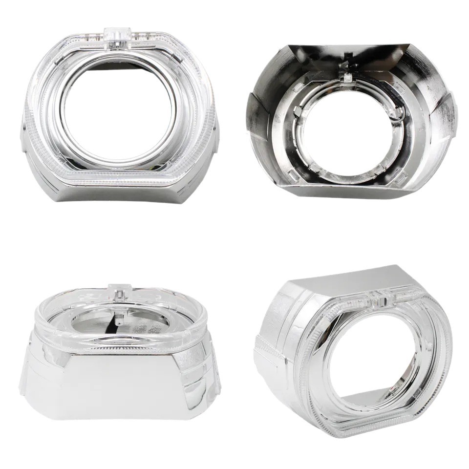 Nueva guía de luz cubierta integrada de 3 pulgadas de lente cuadrada Xiaobao cubierta decorativa Escudo de luz caballo LED Ángel ojo luz diurna altura de la luz