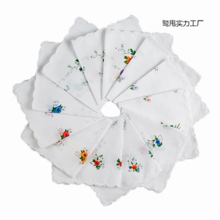 Retro Adult Old-Fashioned Antique Handkerchief, Cotton Nostalgic Handkerchief, Portable Thin Sweat-Absorbent National Style Pure Cotton Handkerchief