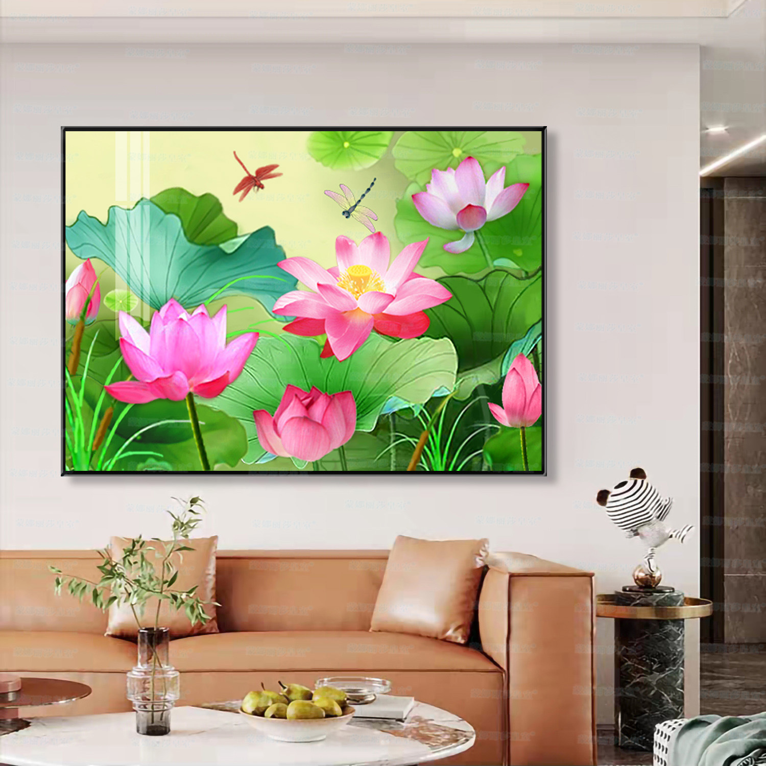 [Algodón importado] Mona Lisa Royal Cross Stitch Sun Lotus diferente rojo casual Lotus bordado a mano