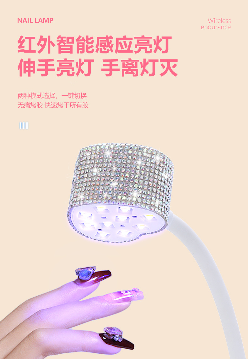 10 LED boncuklu depolama jeli ile sınır ötesi özel masaüstü manikür lambası tedariki çabuk kuruyan fototerapi makinesi manikür lambası