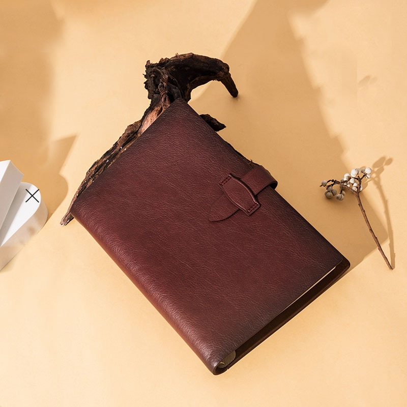 Cuaderno personalizado simple retro de dos capas hebilla de cuaderno de cuaderno de folga desmontable cuaderno de folga