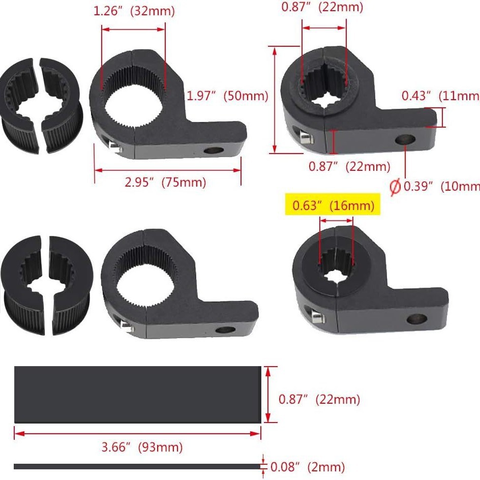 Soporte de foco LED de motocicleta, barra de protección de parachoques modificada, abrazadera de tubo ajustable, amortiguador, amortiguador, soporte de lámpara de expansión image 2