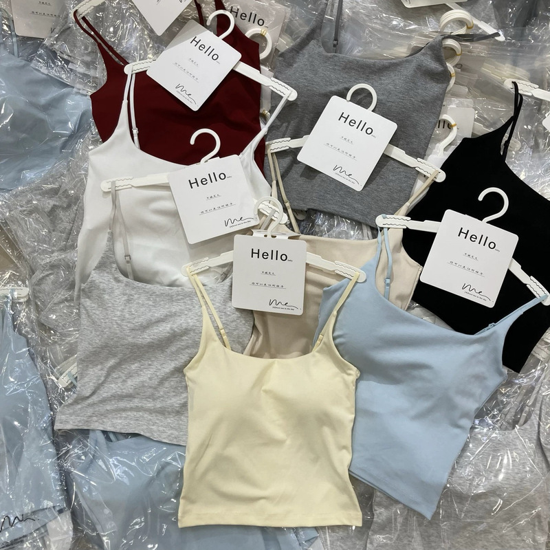 Clothes Hangers in New Color Series 702 # Modal One-Piece Latex Cup Camisole with Beautiful Back Design, Mid-Length, Flattering and Brightening Tank Top. Clothes Hangers in New Color Series 702 # Modal One-Piece Latex Cup Camisole with Beautiful Back Design, Mid-Length, Flattering and Brightening Tank Top.