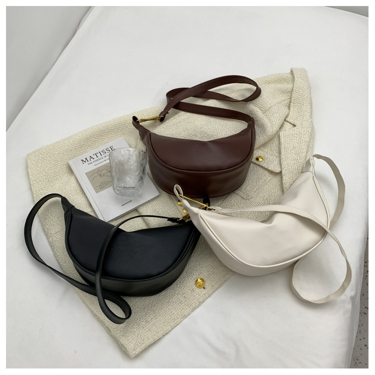 Temperament handbags new solid color simple fashion casual bag single shoulder messenger bagpicture2
