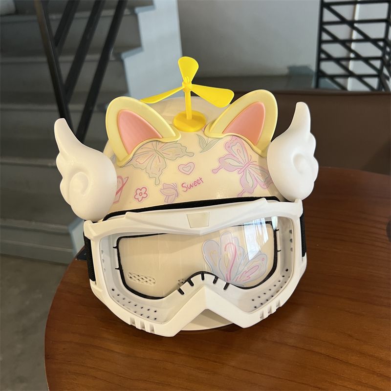 3C Certified Adult Electric Vehicle Helmet Kitty Cat Helmet