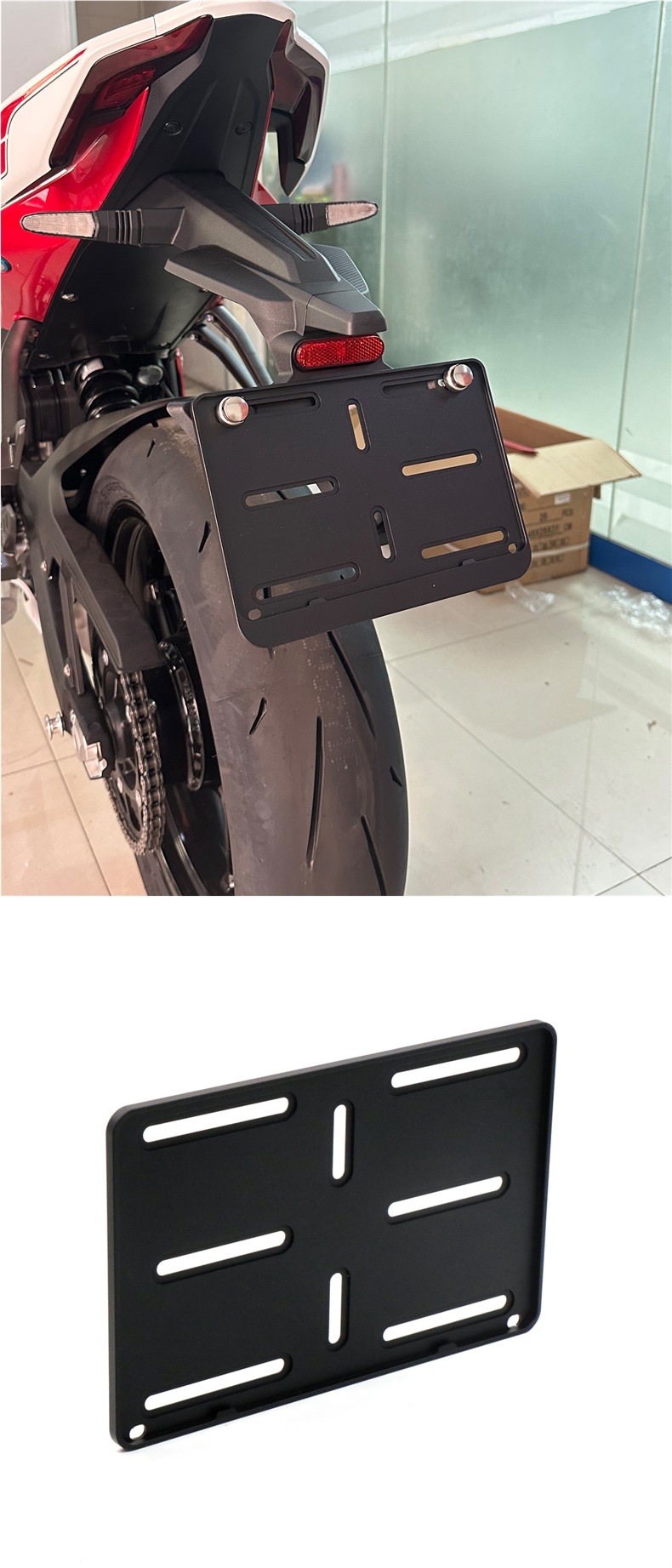 Motorcycle License Plate Frame, Scooter Rear License Plate Cover, Universal License Plate Frame, New Traffic Regulations, Aluminum Alloy License Plate Holder