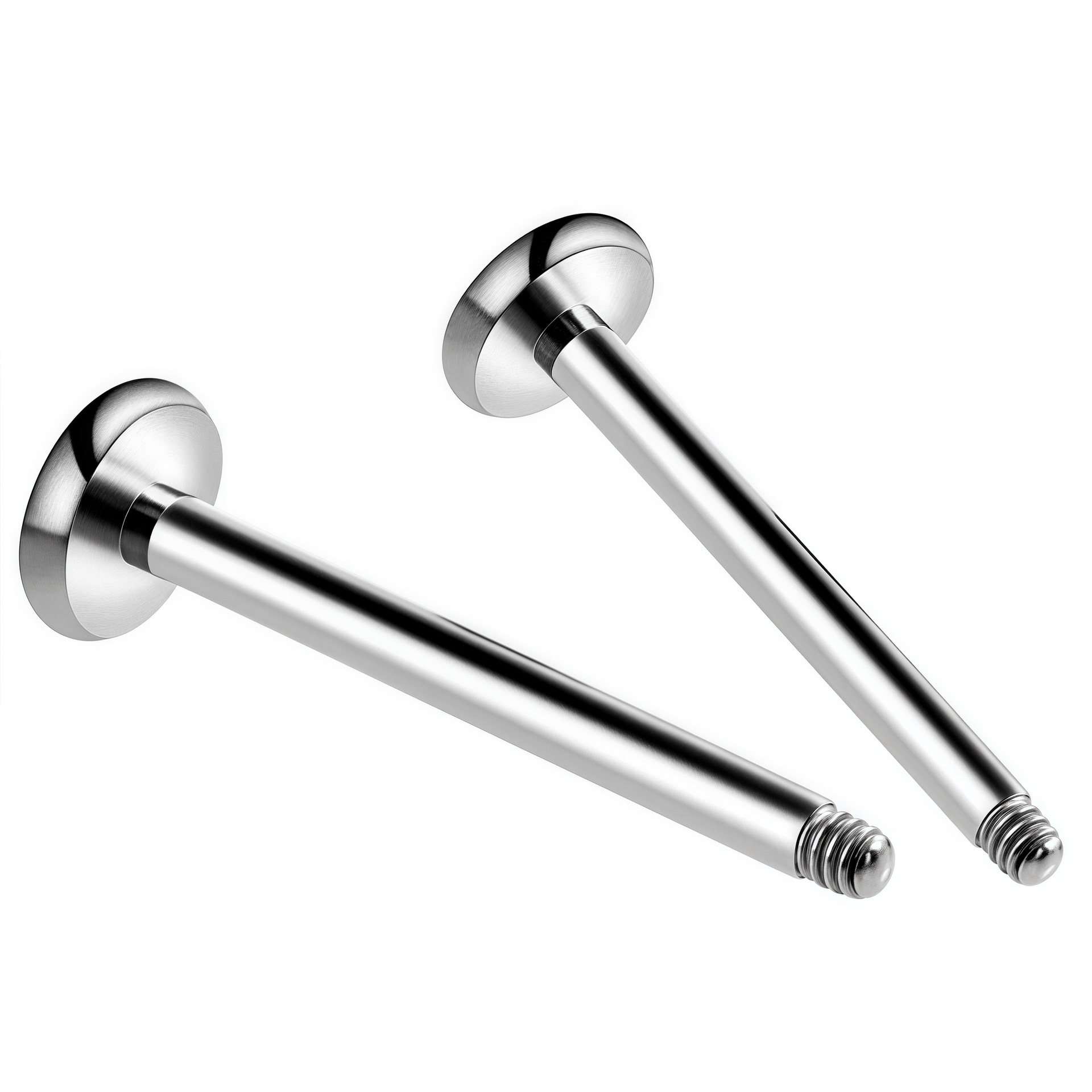 G23 Titanium 1.0mm/1.2mm External Thread Flat Bottom Lip Ring Tongue Barbell Ear Bone Nail Piercing Jewelry detail image 8