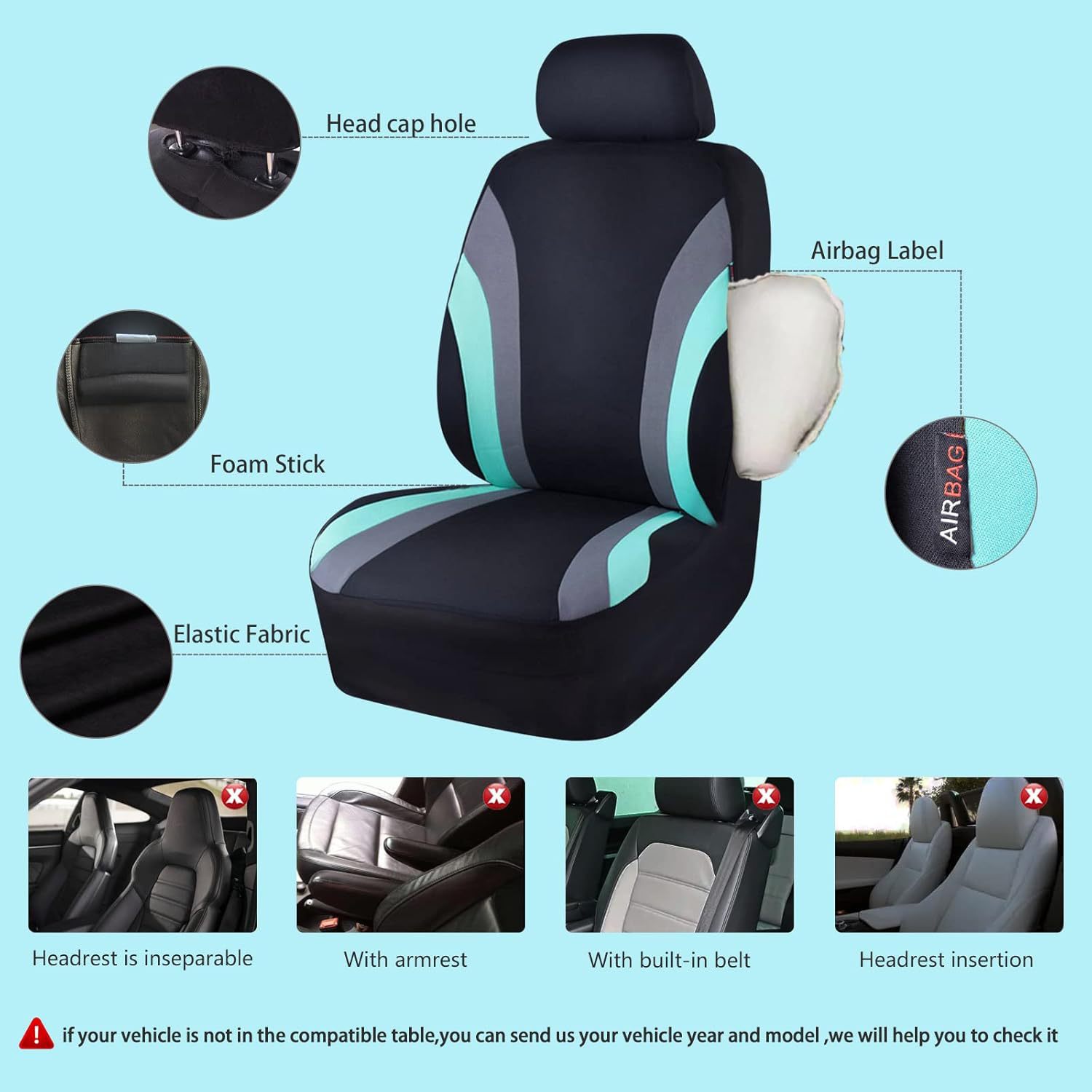 Source Factory Double Waistline All-Season Fabric Car Seat Cushion Hot-Selling on Amazon, Temu, Southeast Asia, Europe, and America