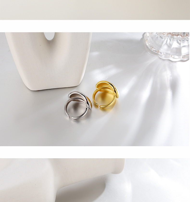 Fashion Geometric Sterling Silver Plating Open Ring 1 Piece