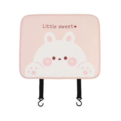 Car anti-kick pad cartoon leather car chair back anti-dirty anti-wear protective pad cute fat rabbit car anti-kick pad (Chair back anti-kick pad) - chubby-rabbit-anti-kick-pad
