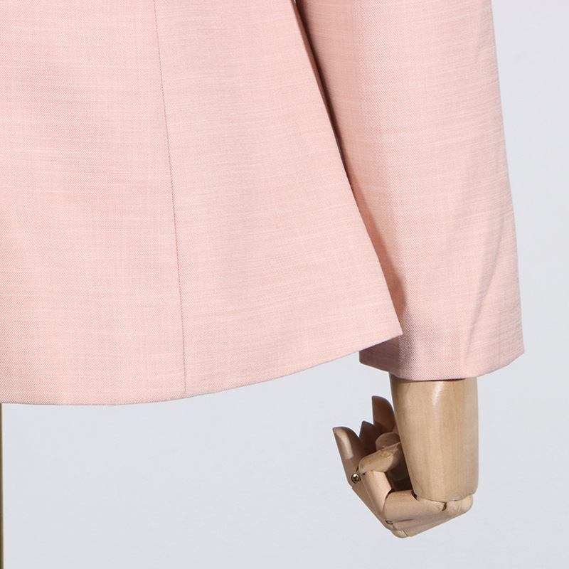 GraceChic Modischer Freizeitanzug für Damen 2025: Neuer Blazer mit V-Ausschnitt, langen Ärmeln und Bindeband + hochtaillierte, gerade geschnittene Hose mit weitem Bein._voghion.com