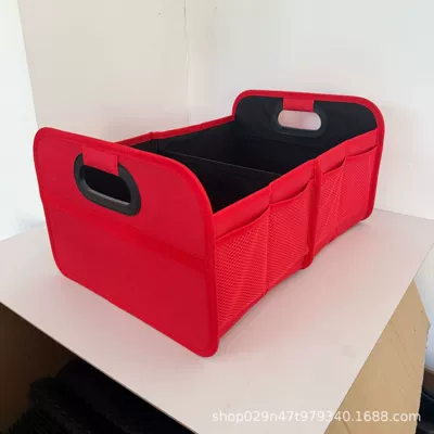Car Trunk Storage Box: Car storage bag/box - red-334623-cm