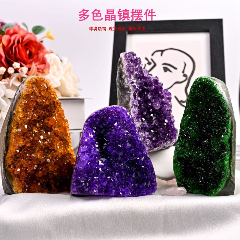 Cross-border crystal multi-color crystal crystal town color crystal town home feng shui ornaments east China sea crystal wholesale a generation of hair