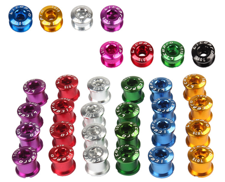 Cross-border wholesale mountain bike bicycle 7075 aluminum alloy ultra-light color chain screws single disc nail double disc nail