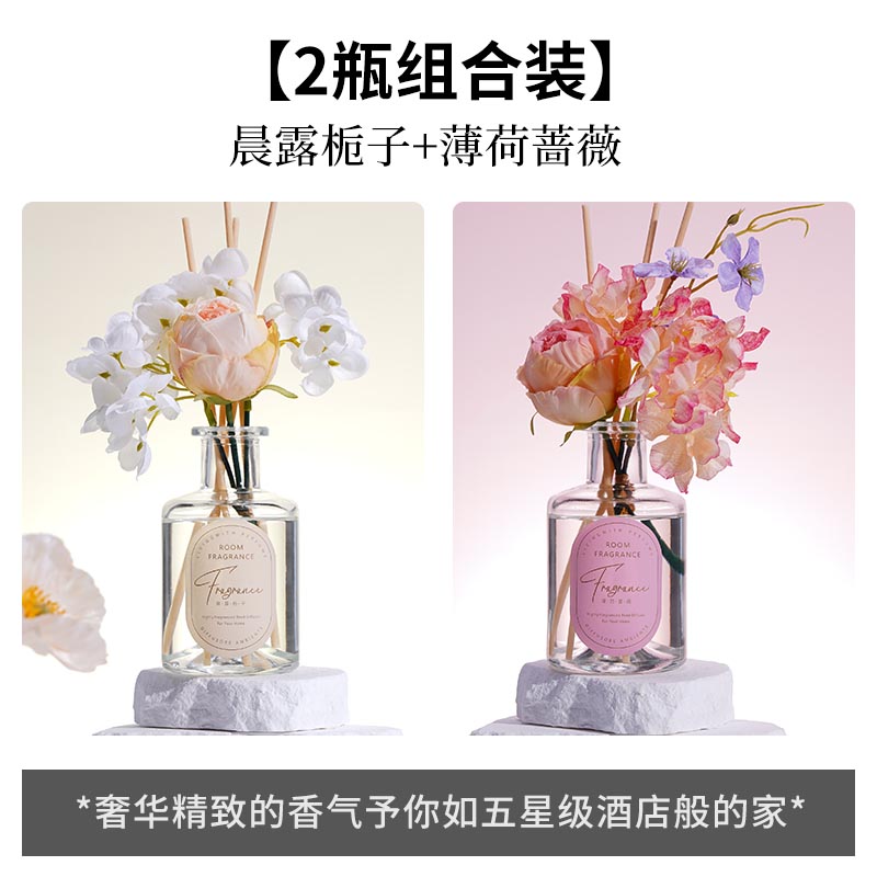 1개 구매시 1개 증정 [동일 스타일 정장 증정] - 모닝듀 치자나무 + 민트 로즈 [침실 추천]