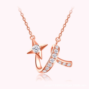 Wish Meteor 18K Rose Gold Necklace 2025 New Women's Accessible Luxury Niche Design Elegant Clavicle Chain