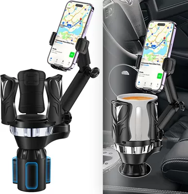 Cross-Border Car Mobile Phone Holder Car cup holder/beverage holder - silver