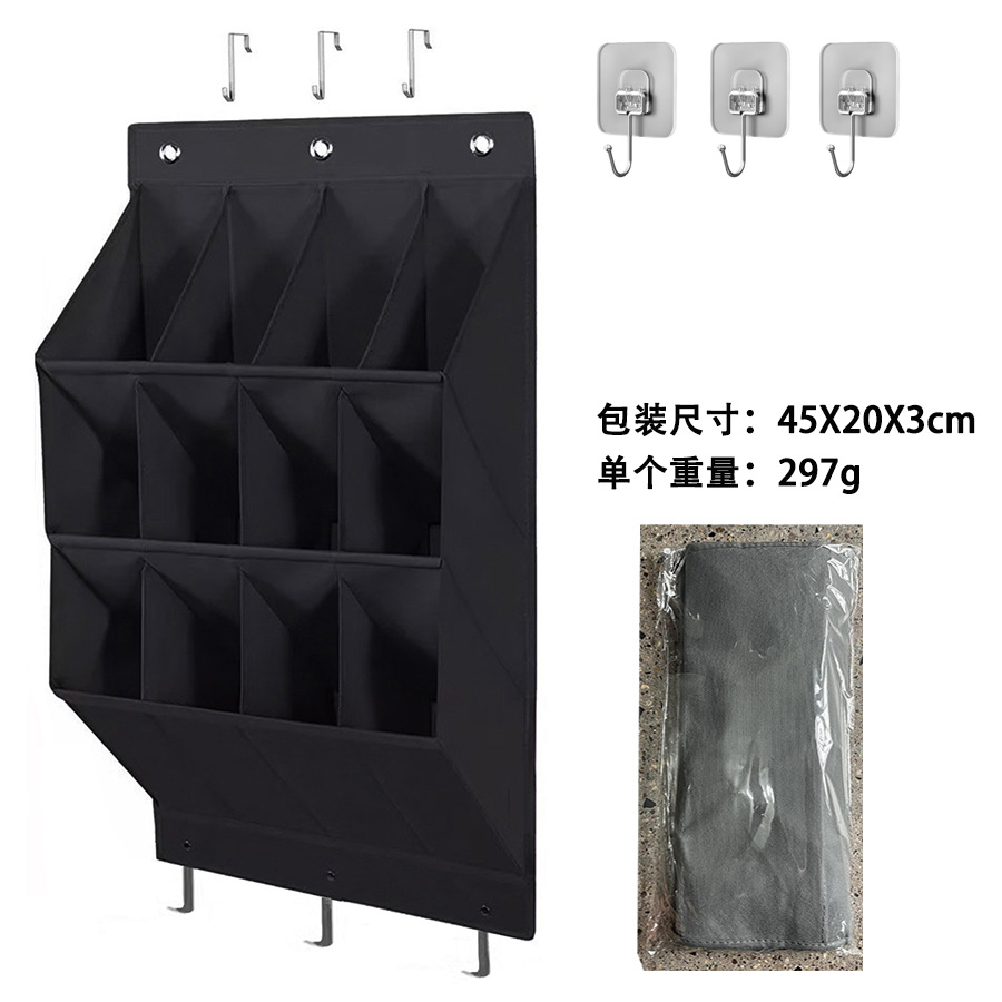 끈끈한 고리가 있는 검정색 그리드 12개