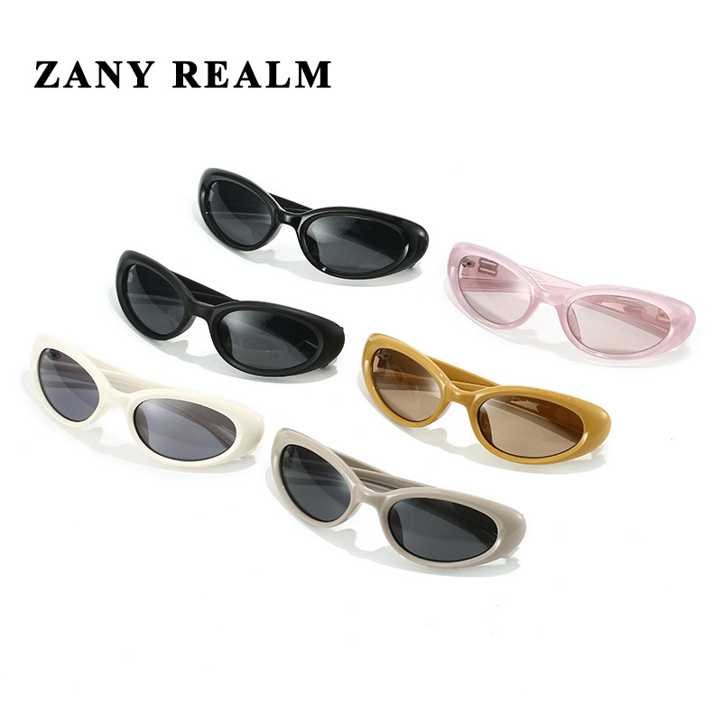 2024 fabricantes nuevas gafas de sol retro de sentido premium Y2K ovaladas gafas de sol de ojo de gato europeas y americanas al por mayor transfronterizas