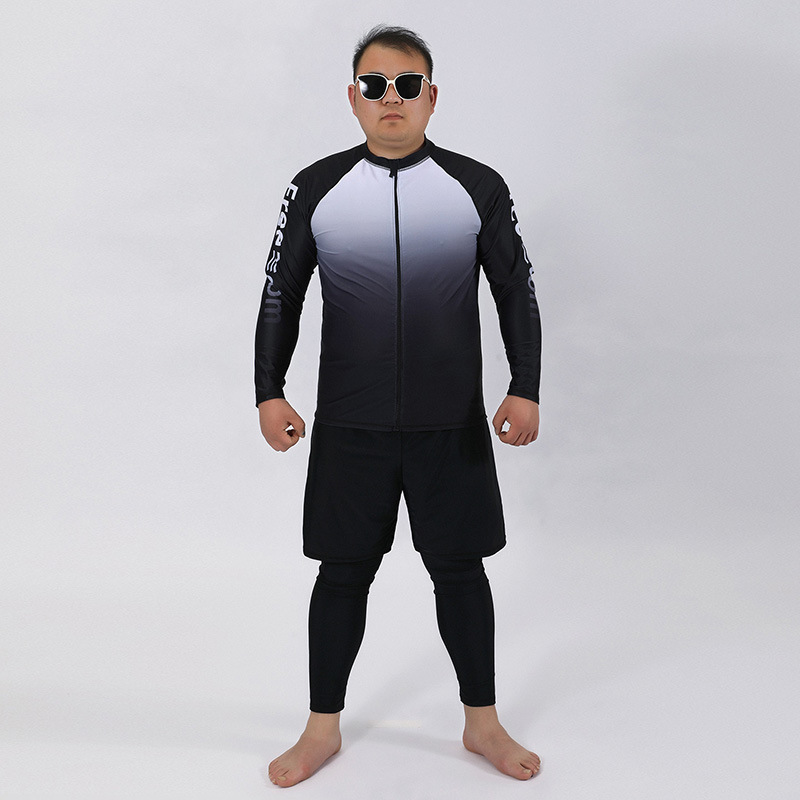 Men's Long-Sleeve Long-Pants Rash Guard Surfing Suit Diving Suit Sun-Protective Quick-Dry Long-Sleeve Long-Pants Two-Piece Snorkeling Suit