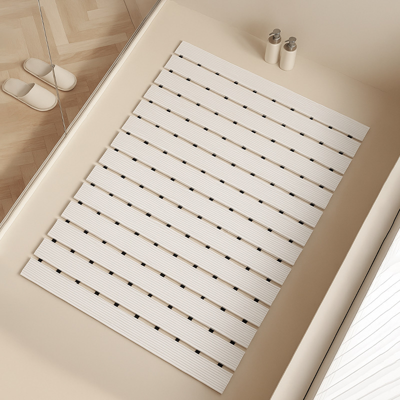 クロスボーダー滑り止めマット折りたたみ式浴室トイレ防水バスシャワー足マットドア落下防止カーペット|undefined