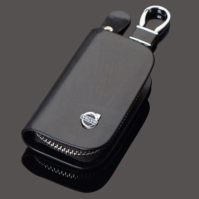 Logo Key Cover — Car key bag - volvo-wood-grain-black