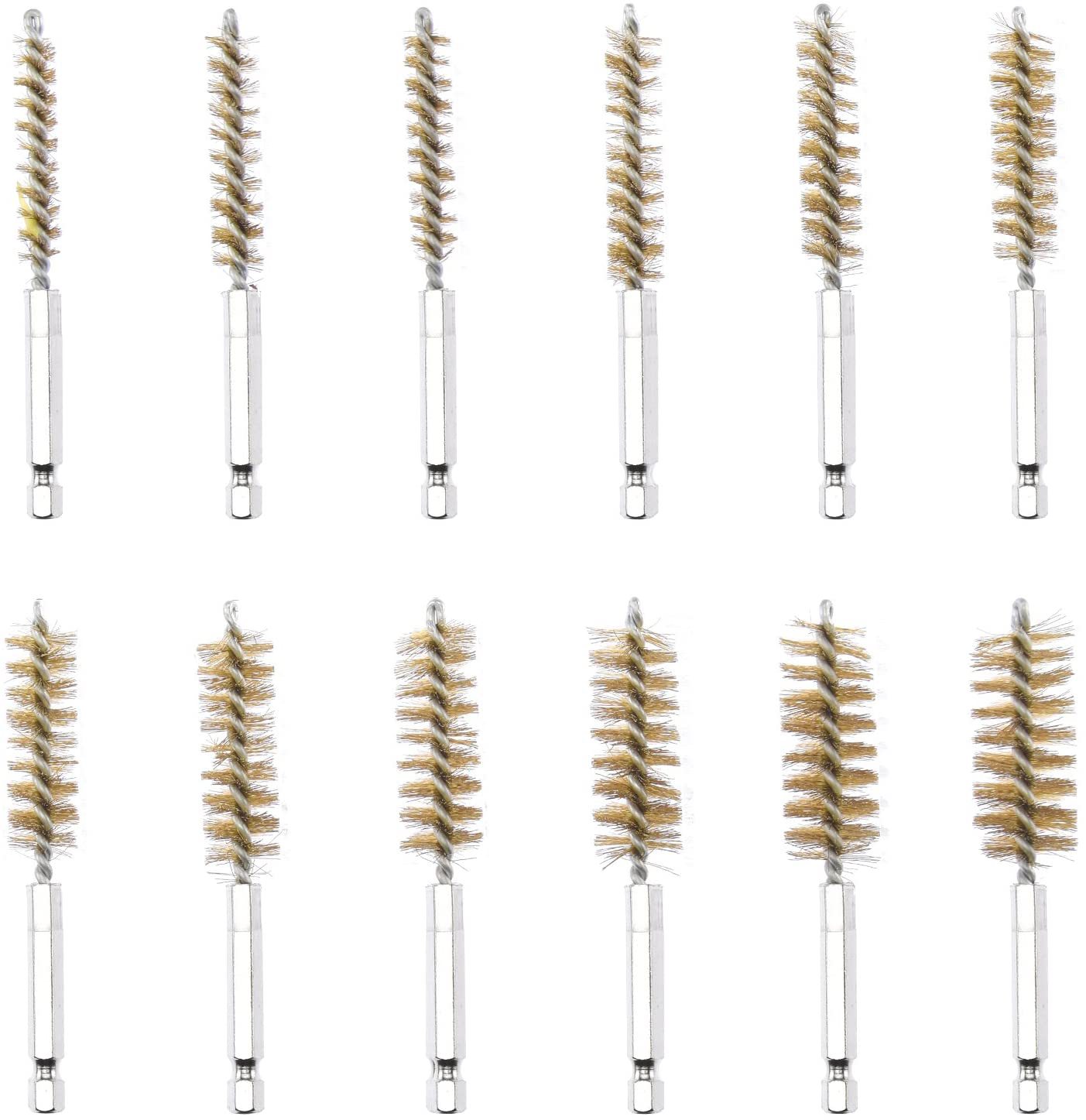 Amazon venta caliente cepillo de pulido de alambre de acero inoxidable varilla hexagonal cepillo de pistola de alambre de nailon desbarbado alambre de cobre herramienta de tubería lana