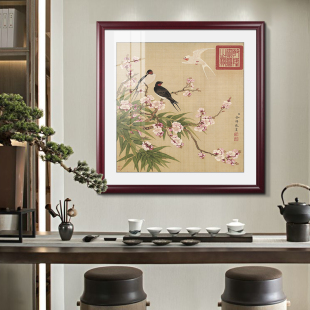 Famous Artist Yu Xi's Works of Flower and Bird Paintings, Living Room Sofa Background Wall Decoration Paintings, Orchid Chinese Paintings, Restaurant Murals, Already Framed