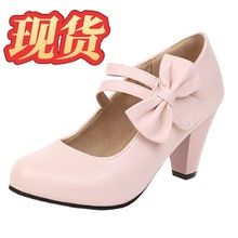 外贸跨境40-48女鞋超高跟大码新款春秋高跟鞋玛丽珍鞋一件代发