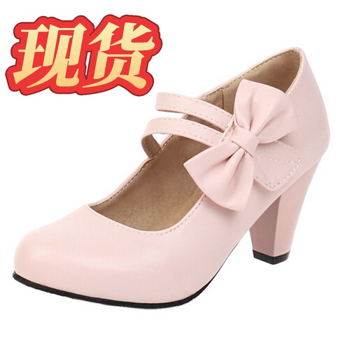 Women's 40-48 Size Ultra-High Heel Ankle Boots New Spring and Autumn Mary Jane Shoes
