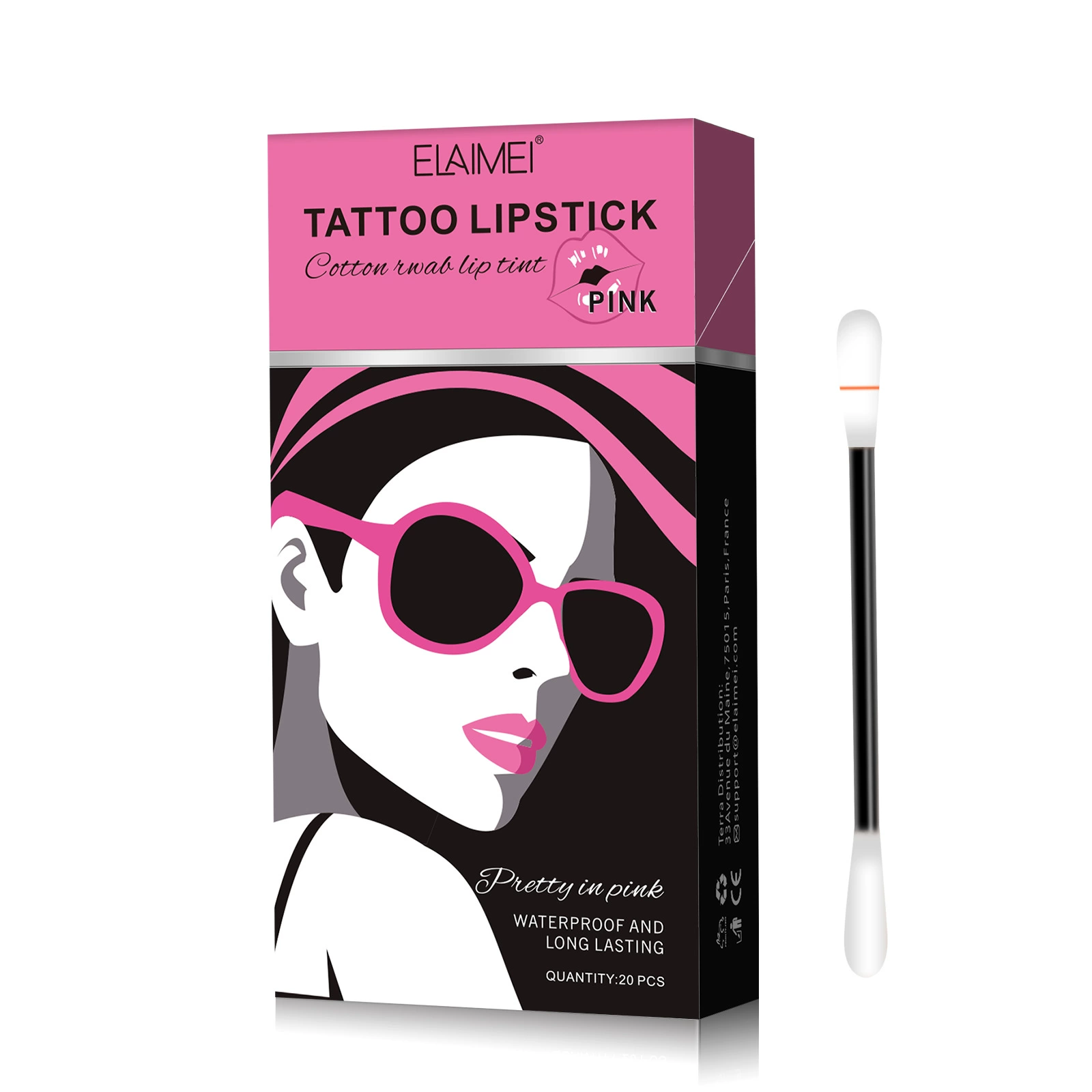 (Cross-border trading), elaimei, cotton swabs, lip gloss, cigarette case, disposable lip balm, lipstick