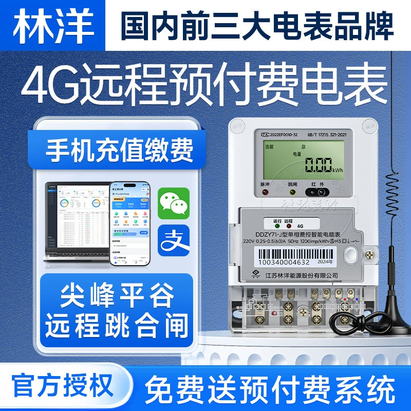 Linyang DDZY71-J однофазный интеллектуальный счетчик NB/4G беспроводной удаленный счетчик с оплатой через мобильный телефон предоплаченный счетчик