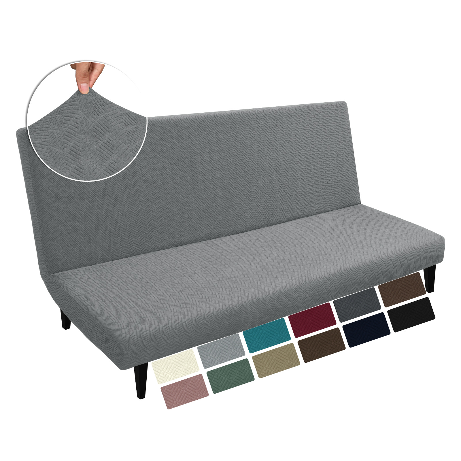 Cross-border Thickened Full Cover Sofa Bed Cover Simple Armrest-free Elastic Sofa Cover Fabric All-inclusive Sofa Cover Universal