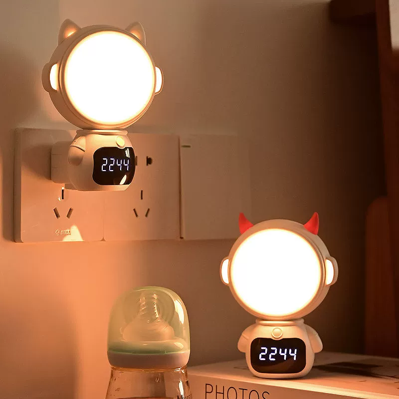 Smart night light for bedroom, table lamp for bed, voice control, remote control