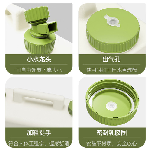 Factory Outdoor Camping Portable Handheld Car Mounted Water Storage Tank with Tap Food Grade Rectangular Large Capacity Water Bucket