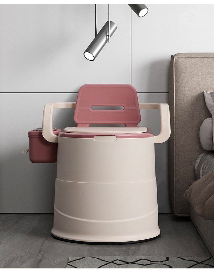 Portable toilet, mobile sitting toilet bowl, anti-odor indoor, mobile deodorizing toilet bowl for the elderly, factory wholesale undefined