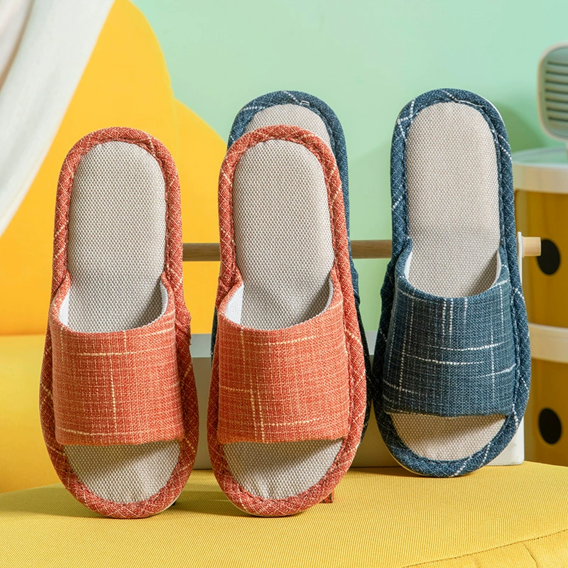 Весенние, летние и осенние домашние тапочки с деревянным полом, домашние мужские и женские хлопковые и льняные парные Нескользящие Простые сандалии для спальни