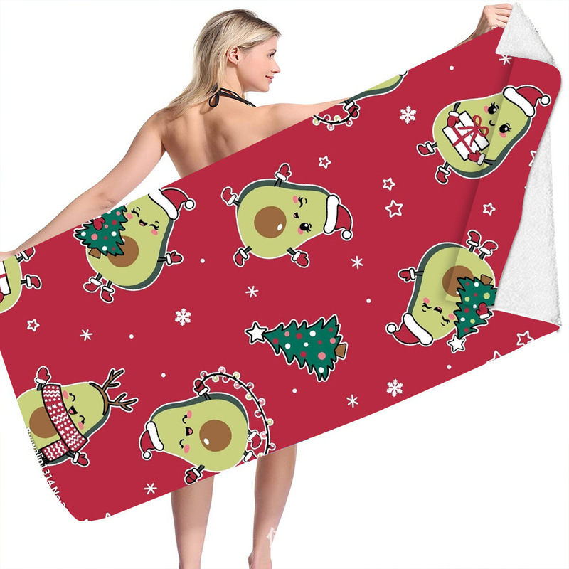 2022 trendy simple men's and women's holiday essential fresh patterns Christmas eye-catching active printing beach wrap towel 2022 trendy simple men's and women's holiday essential fresh patterns Christmas eye-catching active printing beach wrap towel