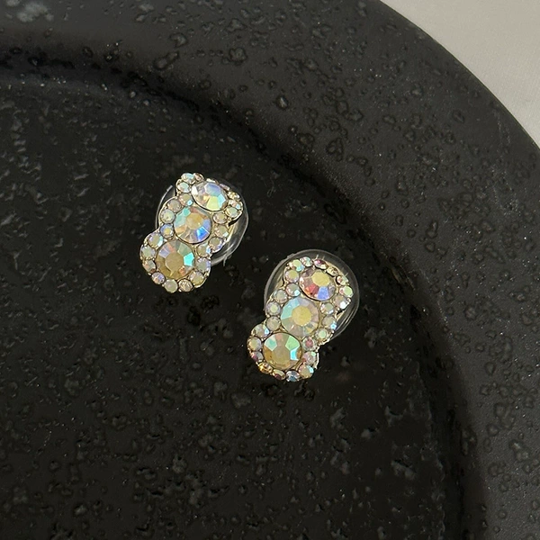 76#Color rhinestone mosquito fragrance plate ear clip