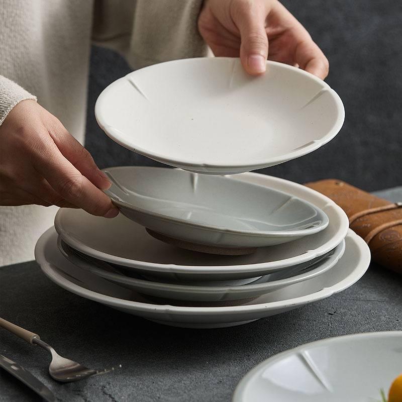 Montaña y río petal.23 * H3.8 plato de cerámica para cocinar platos de vajilla creativos plato de filete plato de platos mayorista