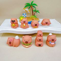 食玩卡皮巴拉手感漆 diy饰品树脂配件车摆件钥匙扣潮玩创意萌粒