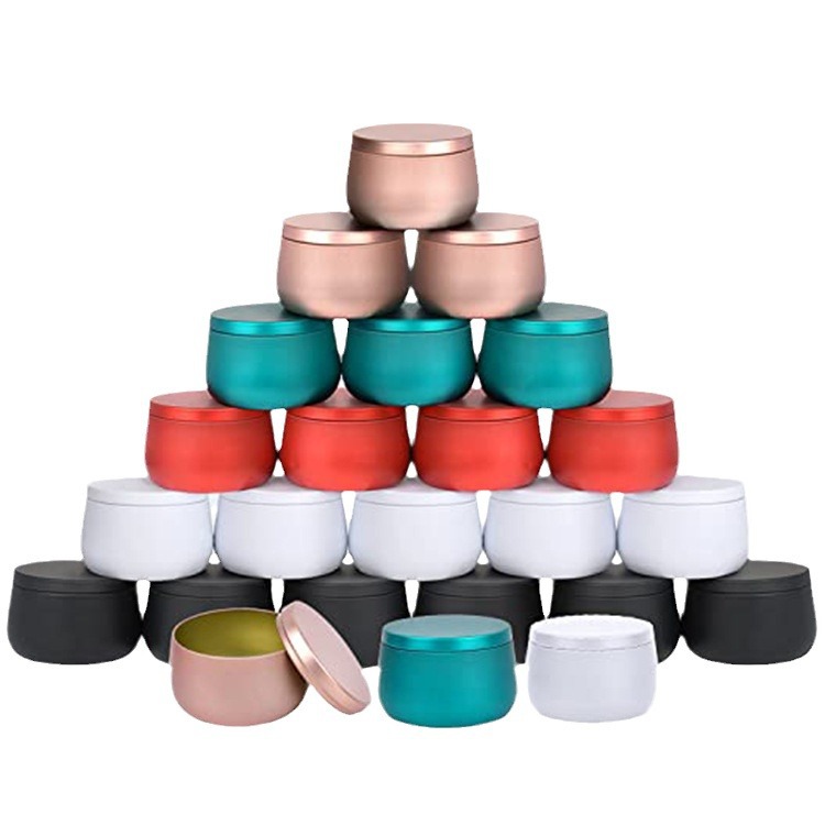 192 unids 8oz rosa de oro gran vientre vacío puede Candy galleta joyería almacenamiento sellado planta hierro caja