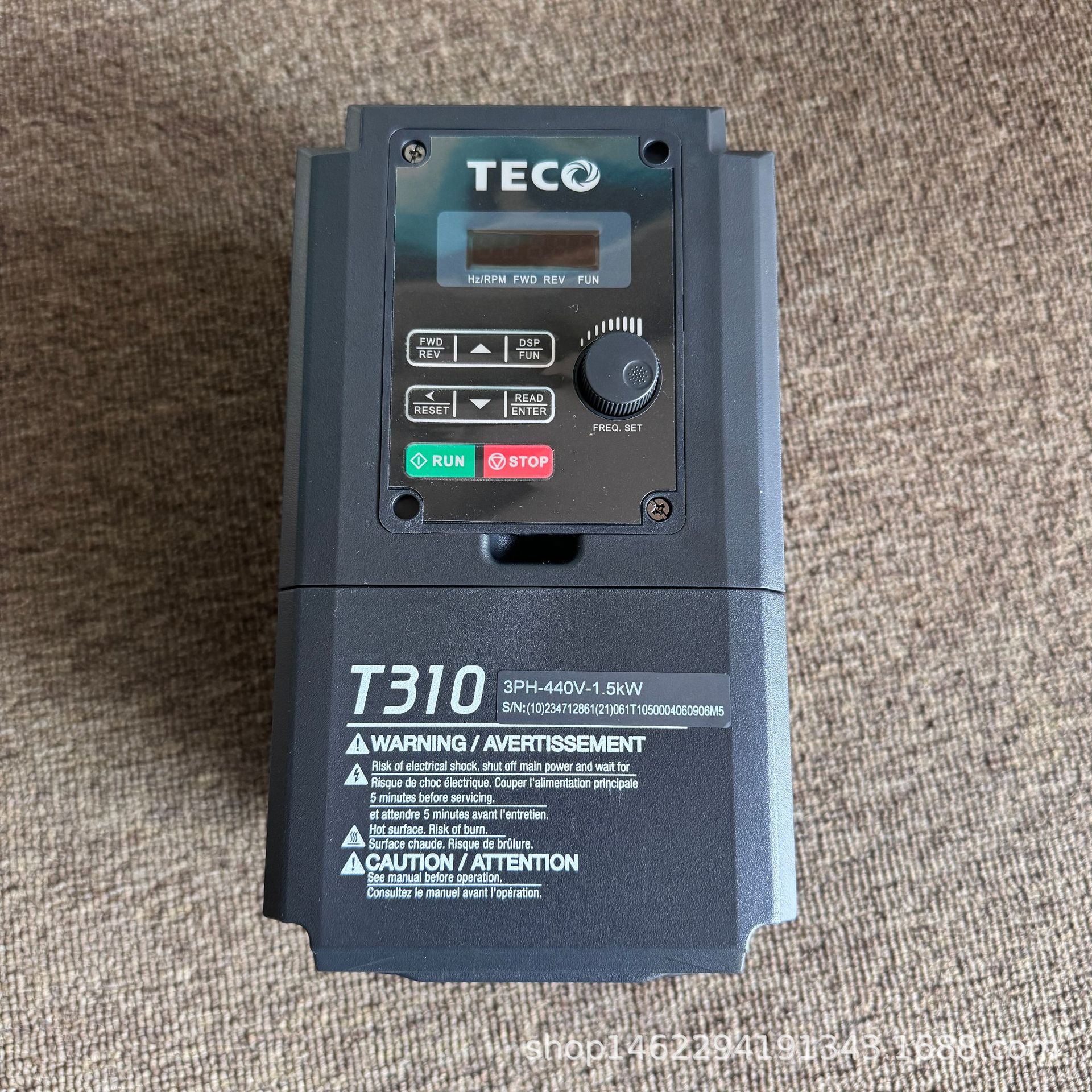 TECO东元变频器t310-4002-H3C  3PH-440V-1.5KW