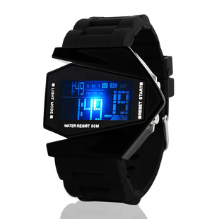 Multifunctional waterproof children's electronic watch cool personality luminous aircraft led watch student electronic watch wholesale