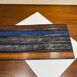 男士腰带现货真皮手工古法擦色scritto图文植鞣头层牛皮复古皮带