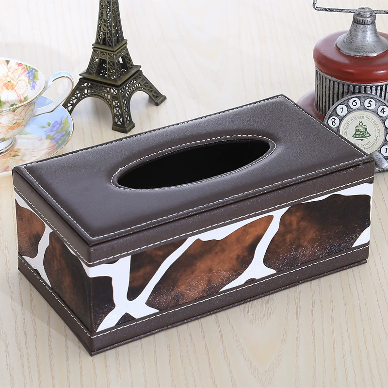 Кожаная домашняя коробка из бумаги для отеля, коробка Paper Box для KTV, автомобильная печатная коробка из бумаги, современная простая PU-бумага коробка
