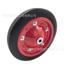 13寸橡胶实心轮防扎免充气手推车工具车重型轮胎13x3.00-8胶粉轮