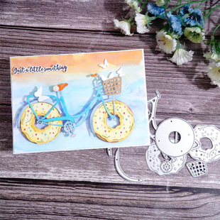 Handbook Decoration Donut Bicycle Carbon Steel Knife Mold Etching Cutting Handmade Paper Art Embossing Knife Mold Cross-Border Delivery