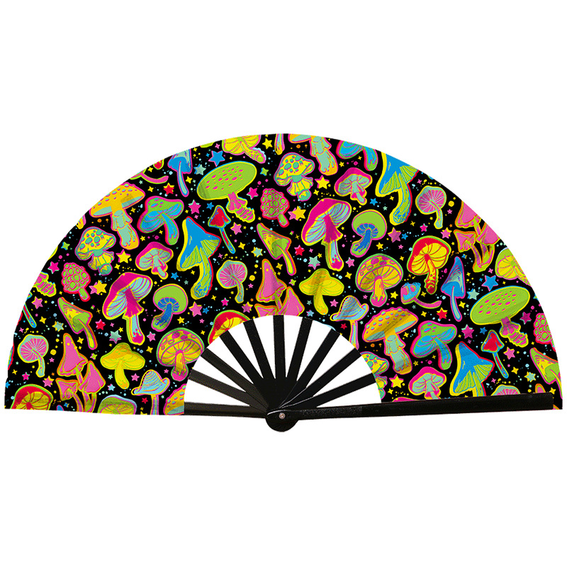 Abanico Plegable de Kung Fu de Plástico, Colorido, para Conciertos y Fiestas